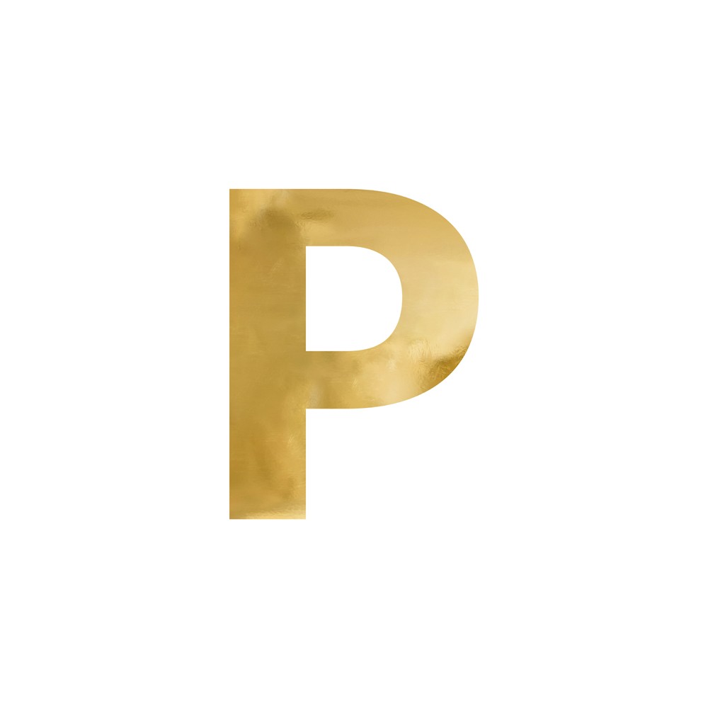 Lettre mirroir ''P'' - or
