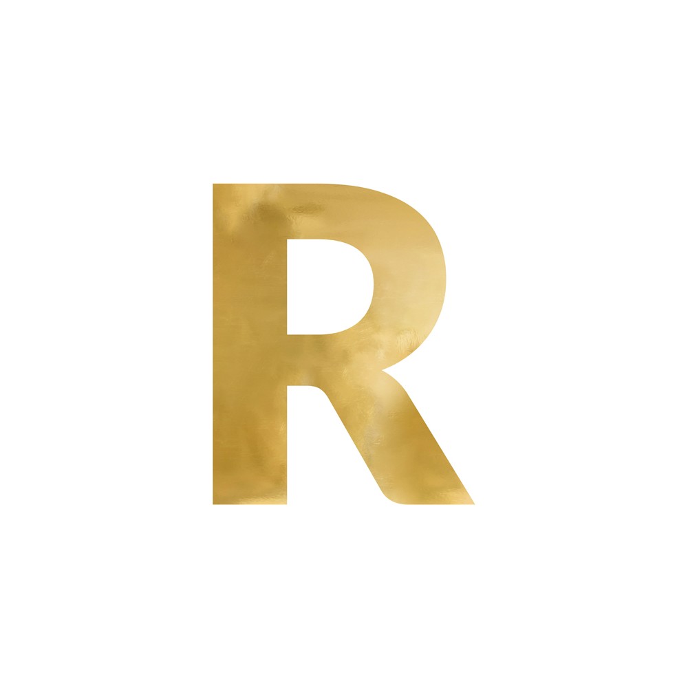 Lettre mirroir ''R'' - or