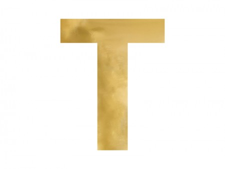 Lettre mirroir ''T'' - or