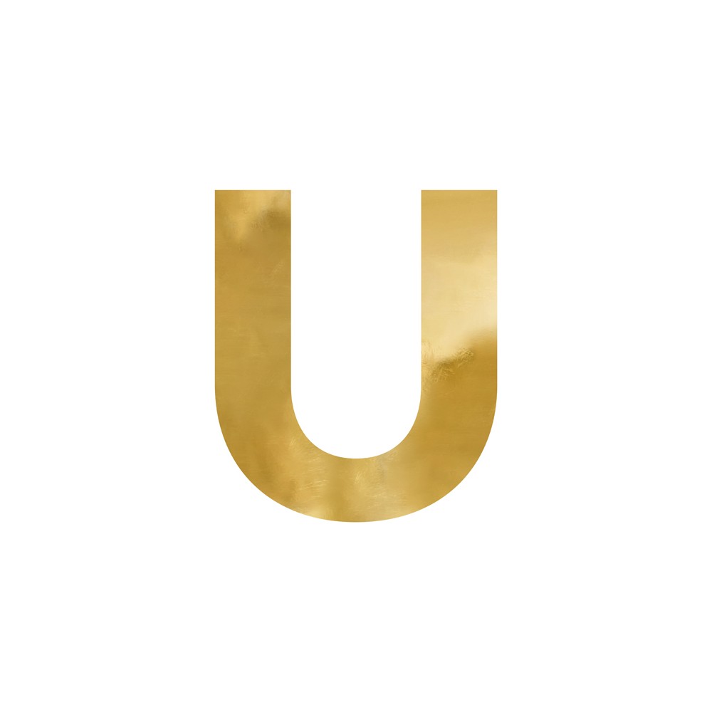 Lettre mirroir ''U'' - or