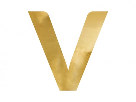 Lettre mirroir ''V'' - or