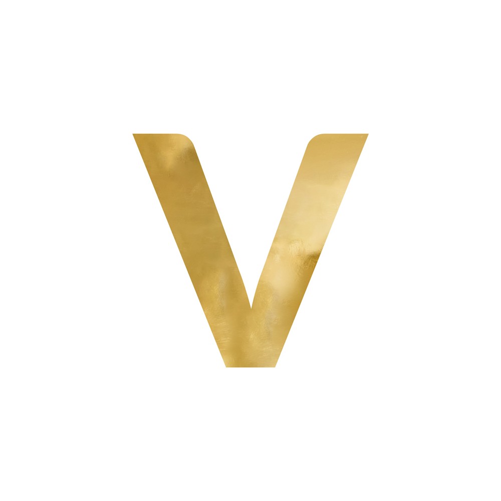 Lettre mirroir ''V'' - or