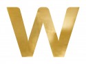 Lettre mirroir ''W'' - or