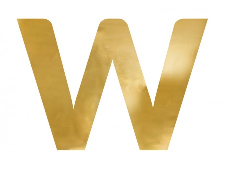 Lettre mirroir ''W'' - or