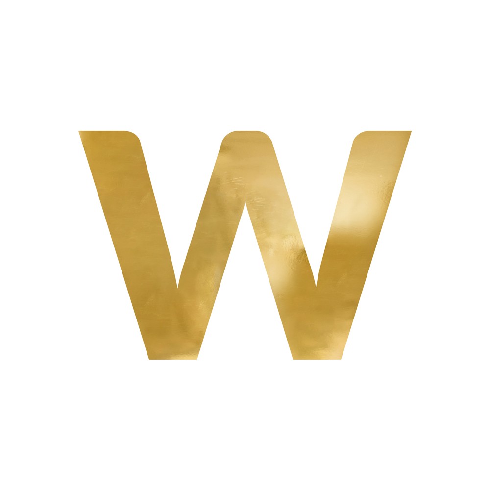 Lettre mirroir ''W'' - or