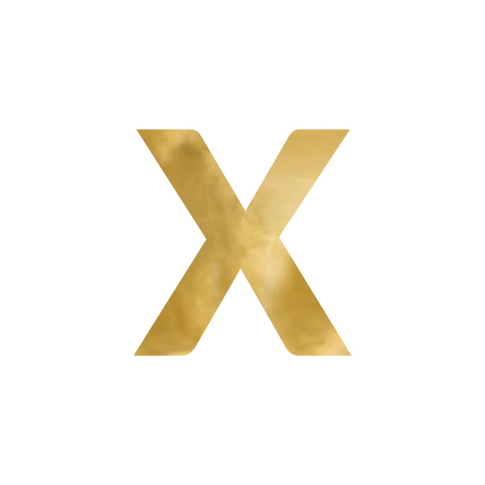 Lettre mirroir ''X'' - or