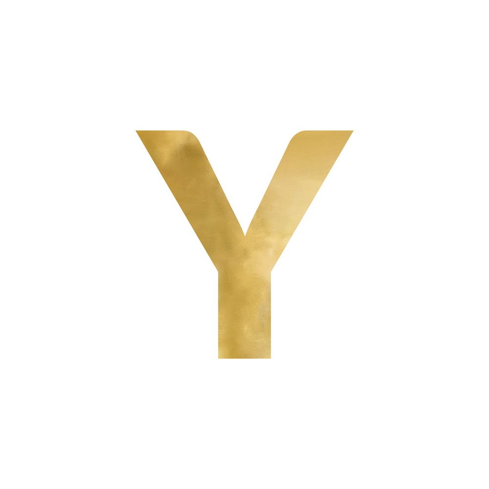 Lettre mirroir ''Y'' - or