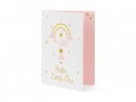 Carte de vœux avec suspension décorative - rose clair