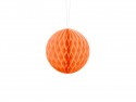 Boule de papier alvéolé - orange - 10cm