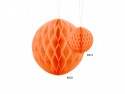 Boule de papier alvéolé - orange - 10cm
