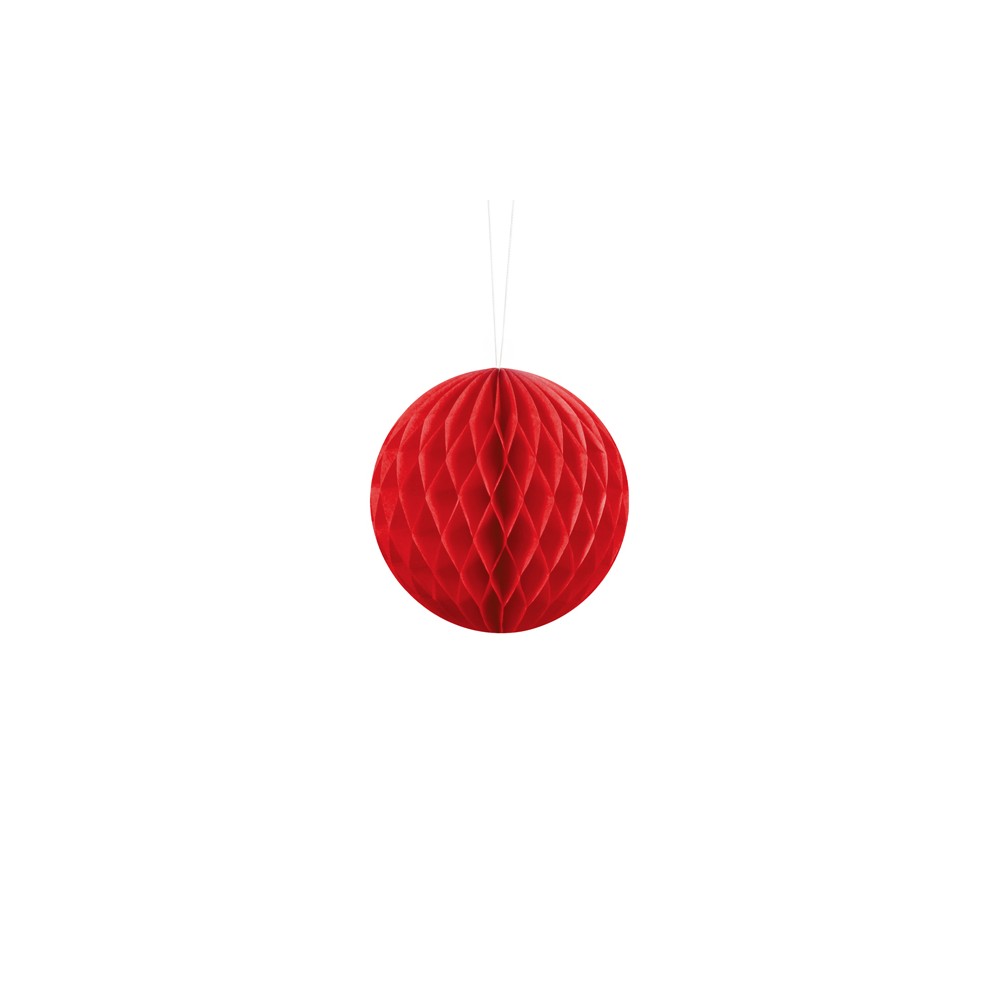 Boule en papier de soie - rouge - 10cm