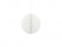 Boule alvéolée blanche - 10 cm