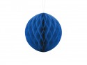 Boule de papier alvéolé - bleu - 20cm