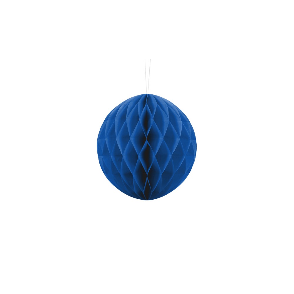Boule de papier alvéolé - bleu - 20cm