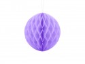 Boule de papier alvéolé - lilas - 20cm