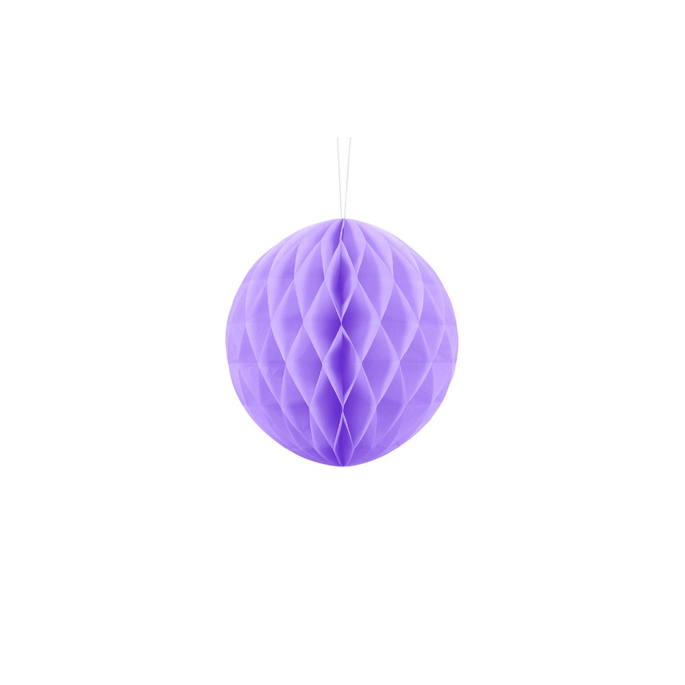 Boule de papier alvéolé - lilas - 20cm