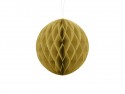 Boule de papier alvéolé - or - 20cm
