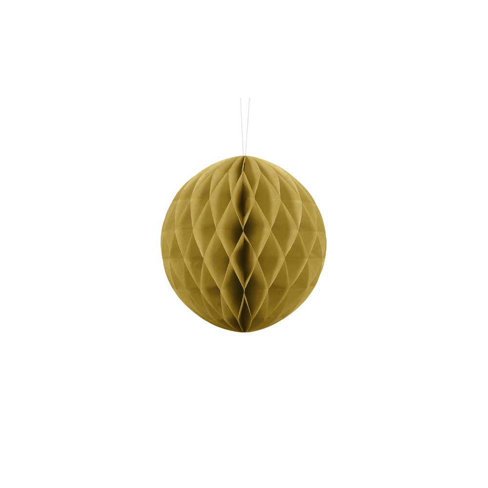 Boule de papier alvéolé - or - 20cm