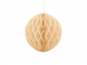 Boule de papier alvéolé - crème clair - 20cm