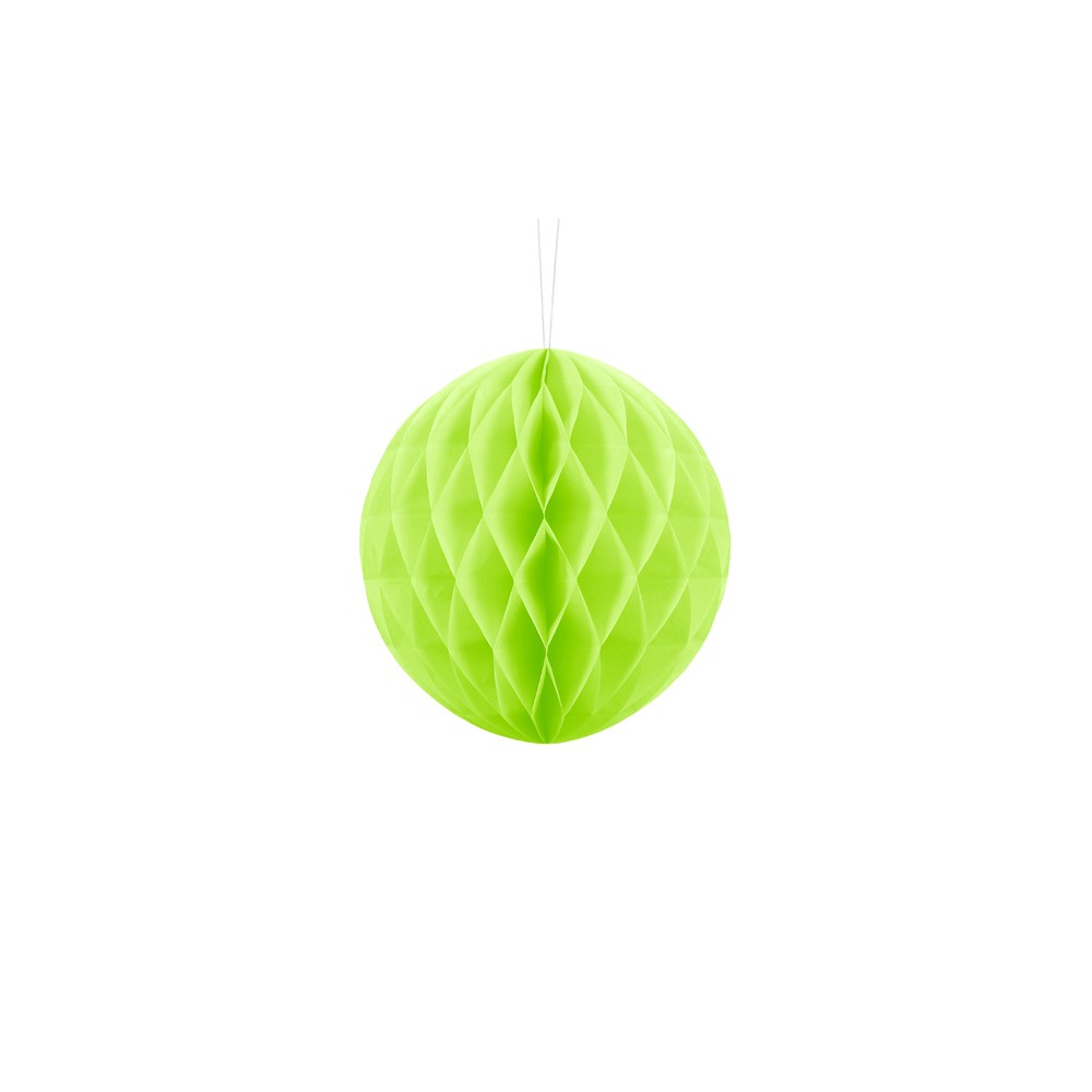 Boule de papier alvéolé - vert pomme - 20cm