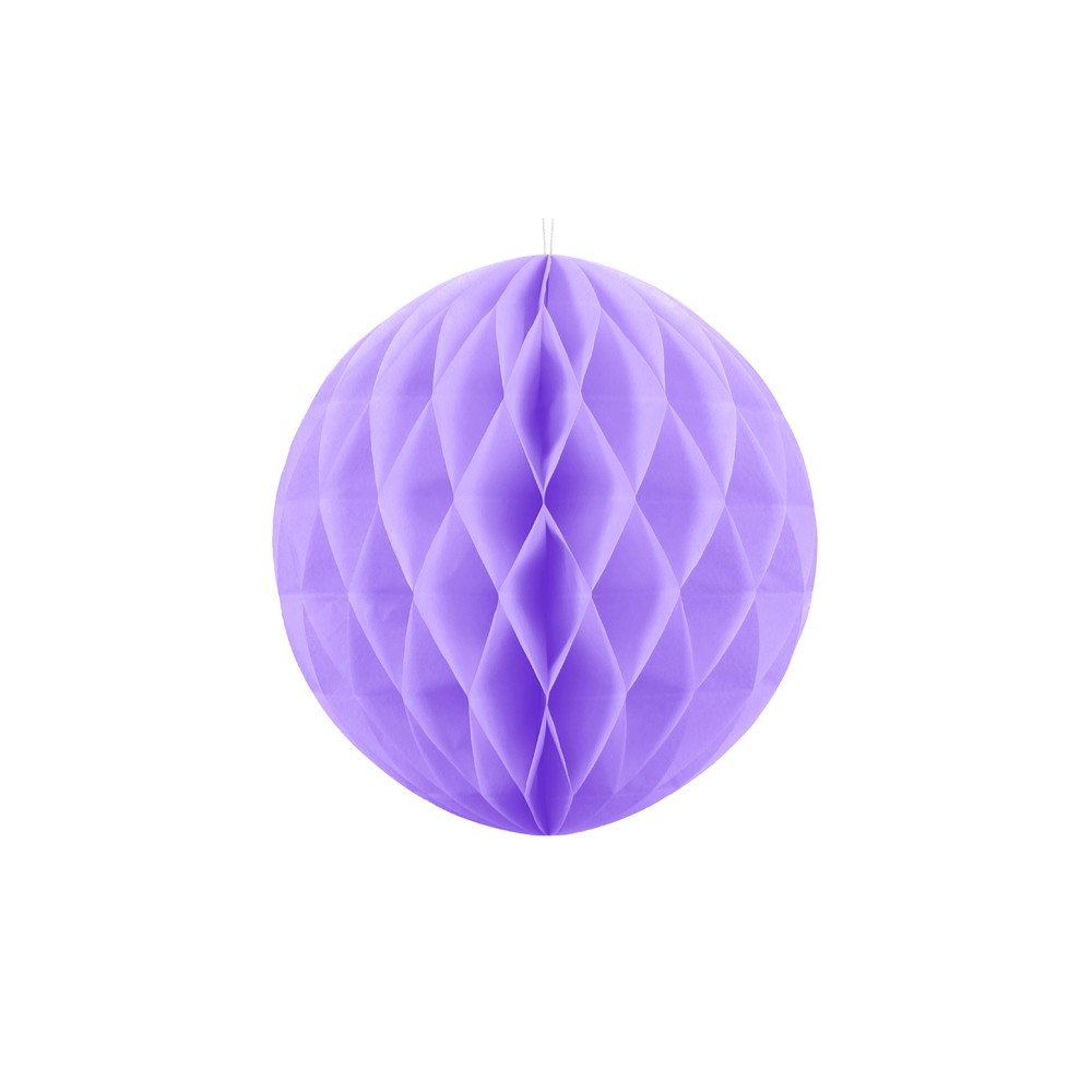 Boule de papier alvéolé - lilas - 30cm