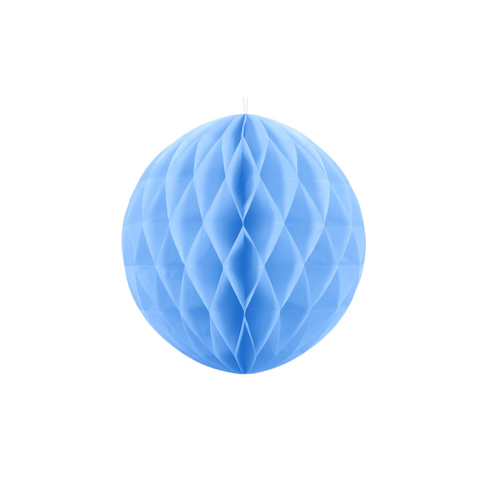Boule de papier alvéolé - bleu clair - 40cm