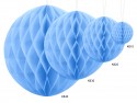 Boule de papier alvéolé - bleu clair - 40cm