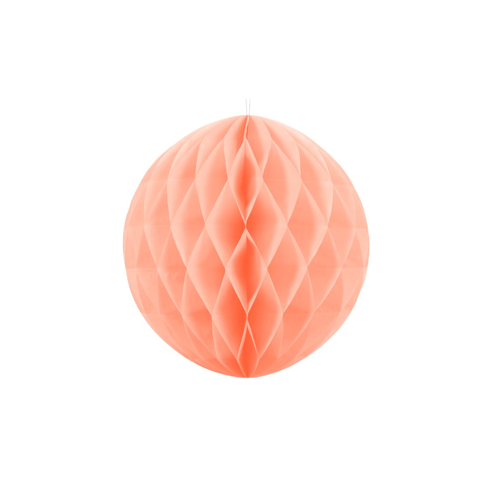 Boule de papier alvéolé - pêche clair - 40cm