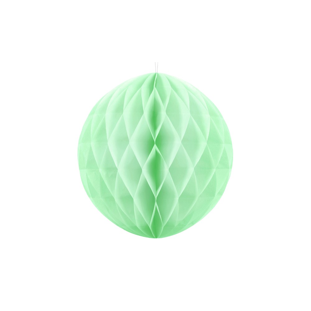 Boule de papier alvéolé - pistache - 40cm