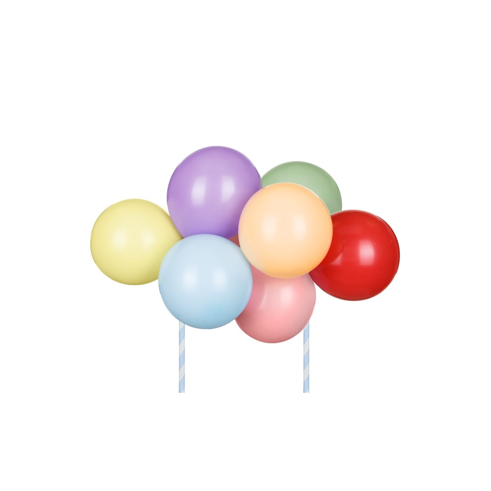Cake topper gâteau ballon arc -en -ciel