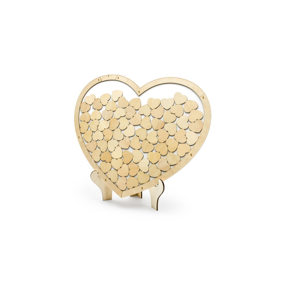 Livre d'or en bois - coeur
