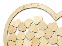 Livre d'or en bois - coeur