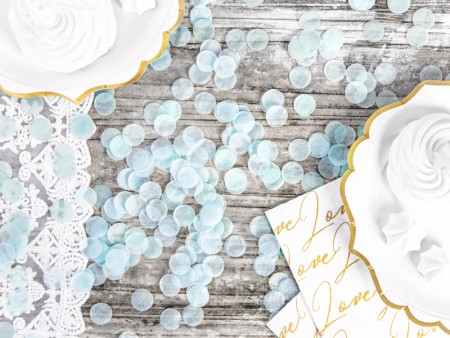 Confettis Cercles - bleu clair