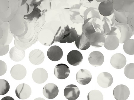 Cercles de confettis -argent