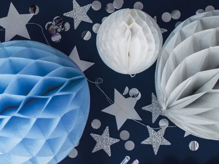Cercles de confettis -argent