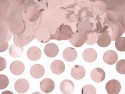 Cercles de confetti - or rose