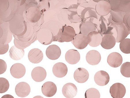 Cercles de confetti - or rose
