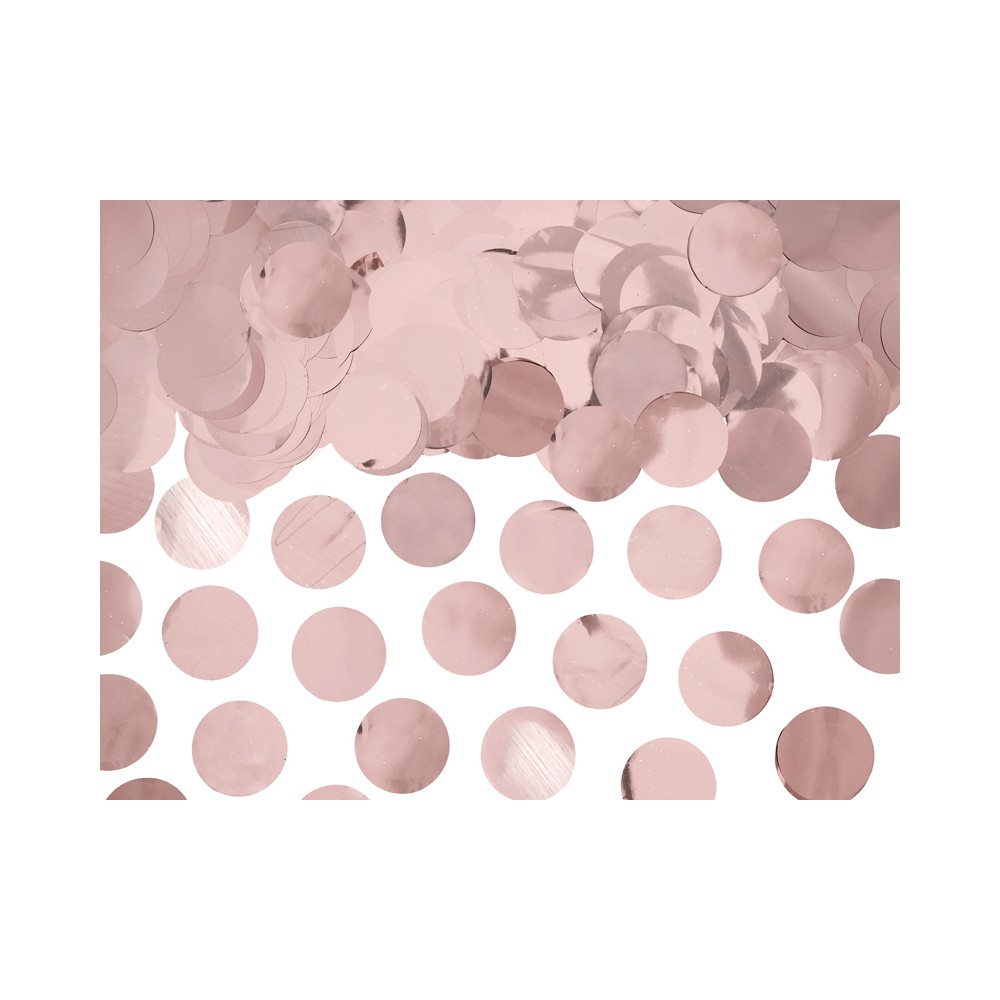 Cercles de confetti - or rose