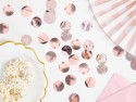 Cercles de confetti - or rose