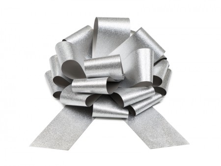 Nœud décoratif DIY - argent...