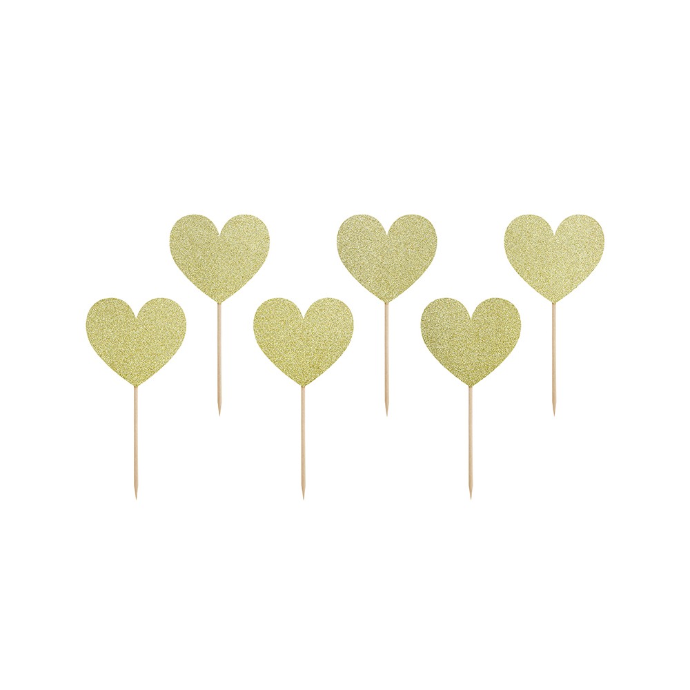 6 Garnitures de muffins Sweet Love - Coeurs