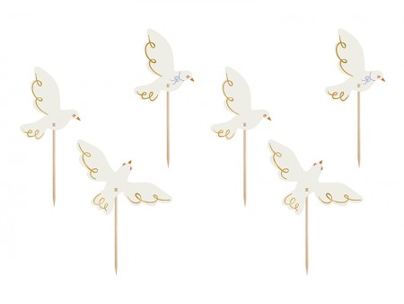 6 Décors muffins - Oiseaux