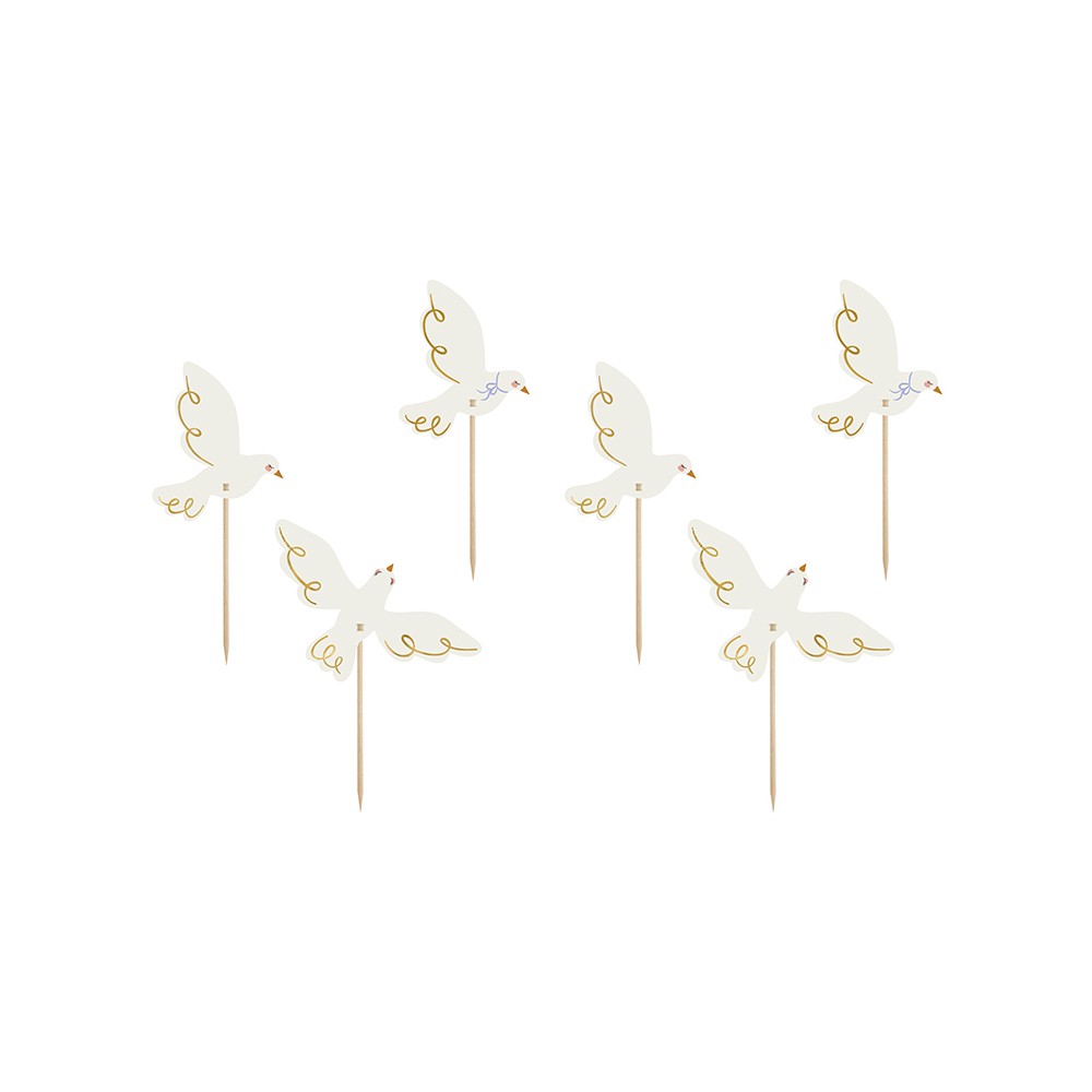 6 Décors muffins - Oiseaux
