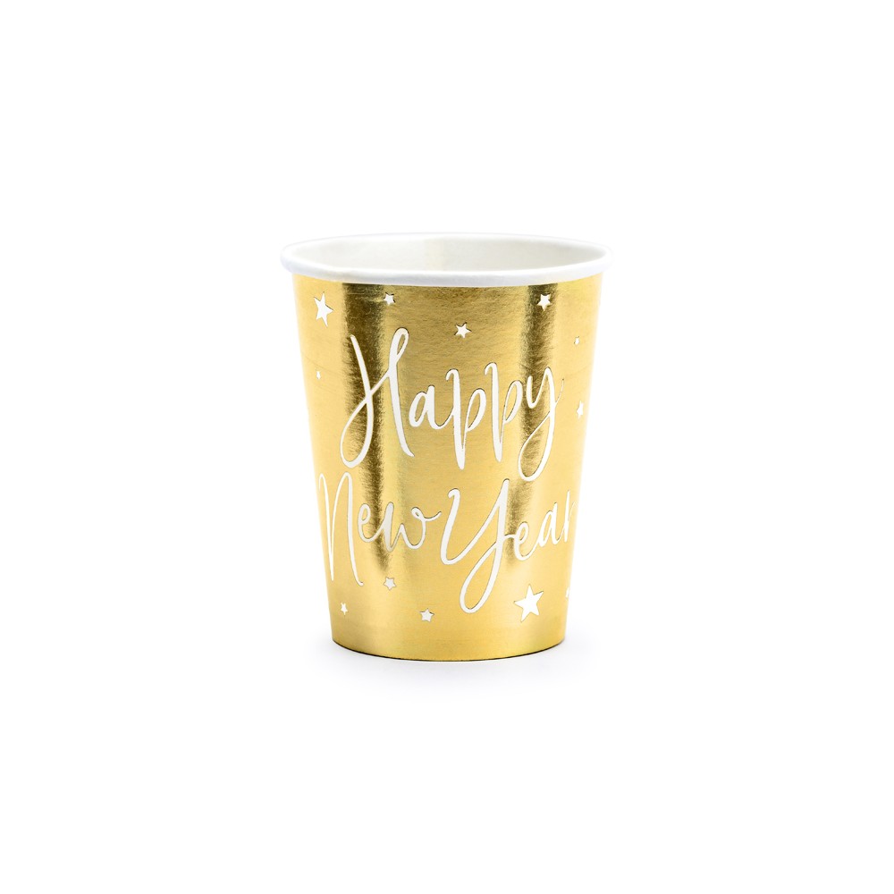 6 Tasses de bonne année - or