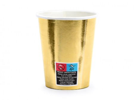 6 Tasses de bonne année - or
