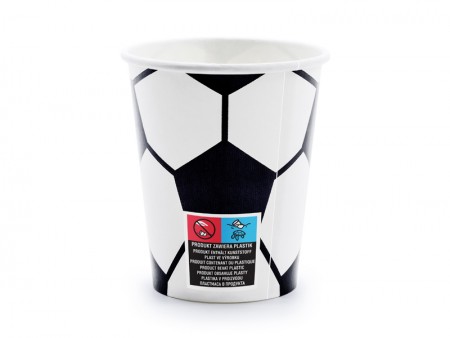 6 Gobelets en papier Football