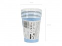 6 Gobelets en papier - bleu clair - 250ml