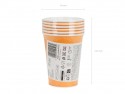 6 Gobelets en papier - orange clair - 250ml