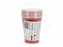6 Gobelets en papier - rouge foncé - 250ml