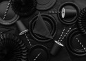 6 Gobelets en papier - noir - 250ml